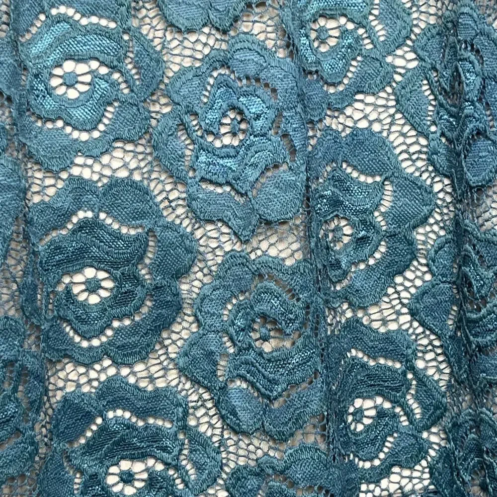 NWOT LuLaRoe Teal Lace Elegant Lucy Maxi Skirt Size Extra Small